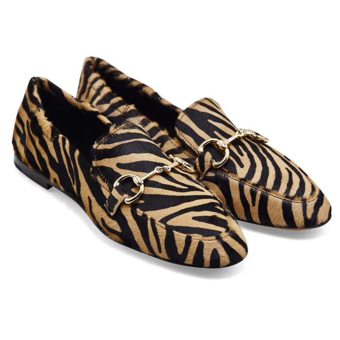 Mocassini Donna Pomme D’Or Zebra Cappuccino Look Casual Chic