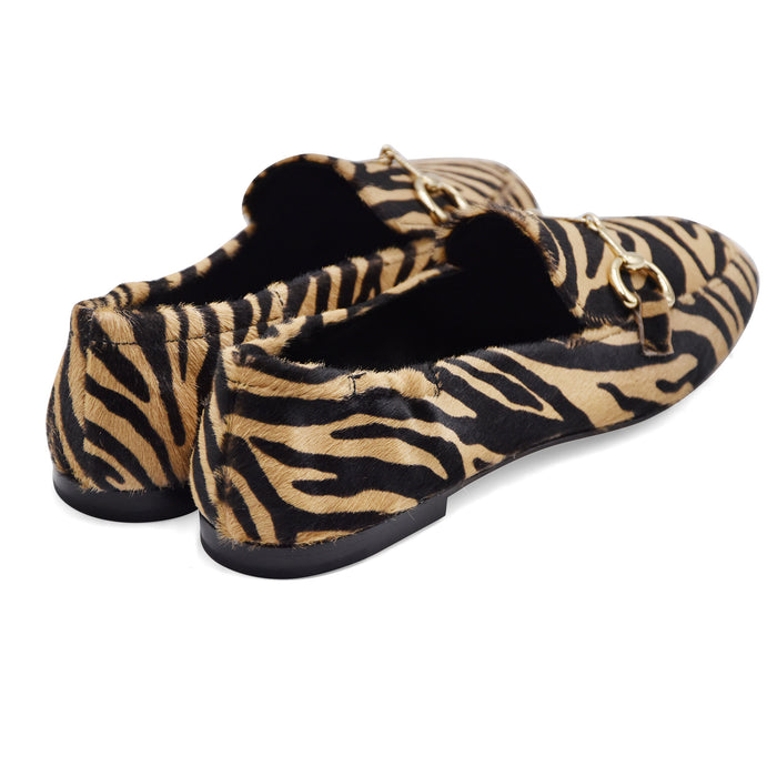 Mocassini Donna Pomme D’Or Zebra Cappuccino Look Casual Chic
