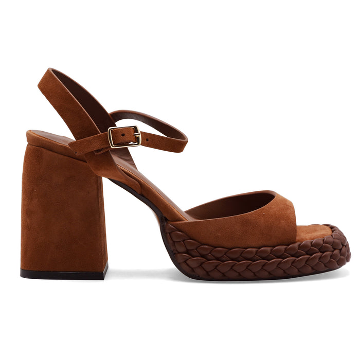 Castañer Sandali Donna VAIAN/007 CUERO Pelle Scamosciata Marrone