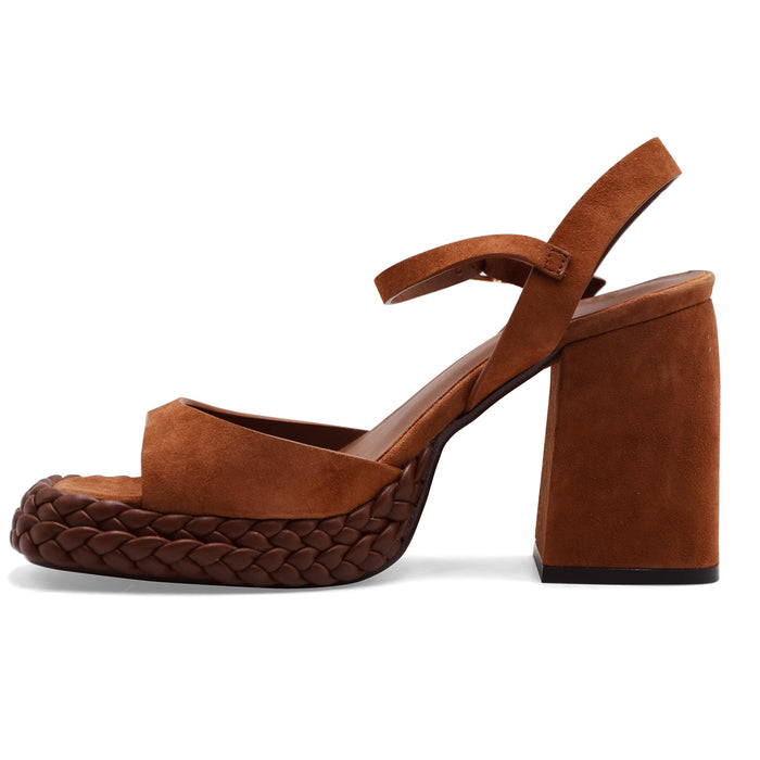 Castañer Sandali Donna VAIAN/007 CUERO Pelle Scamosciata Marrone