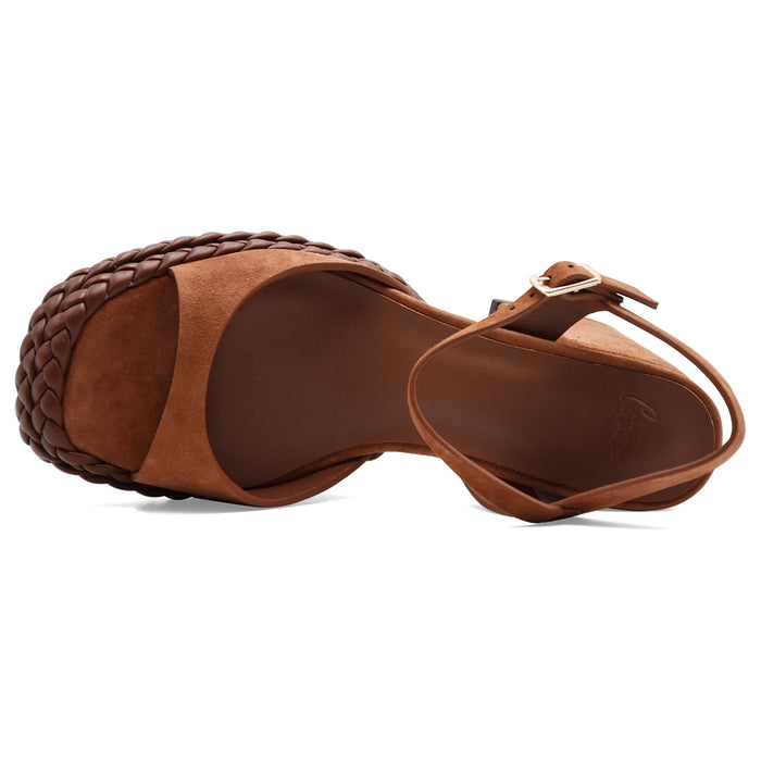 Castañer Sandali Donna VAIAN/007 CUERO Pelle Scamosciata Marrone