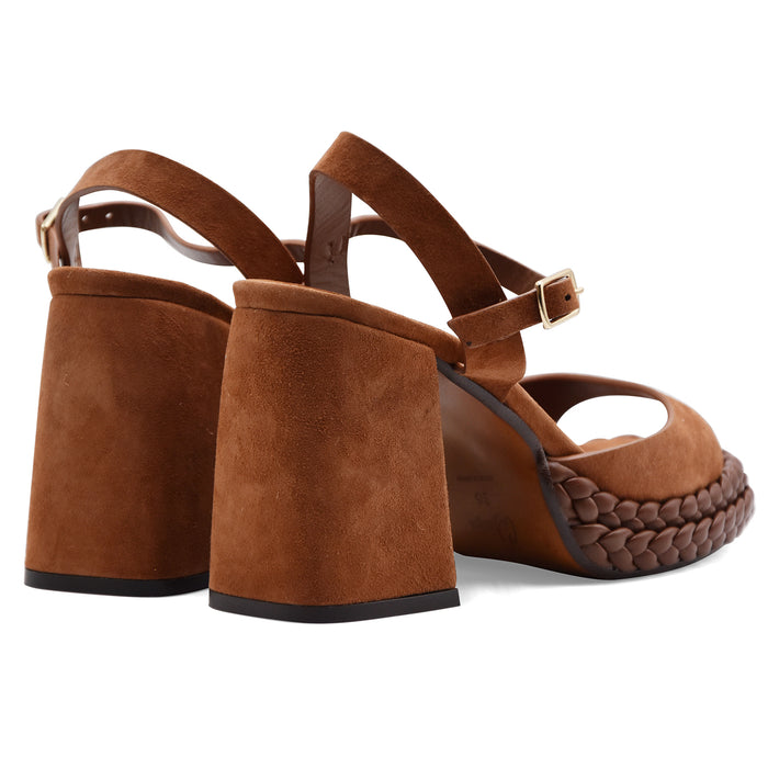 Castañer Sandali Donna VAIAN/007 CUERO Pelle Scamosciata Marrone