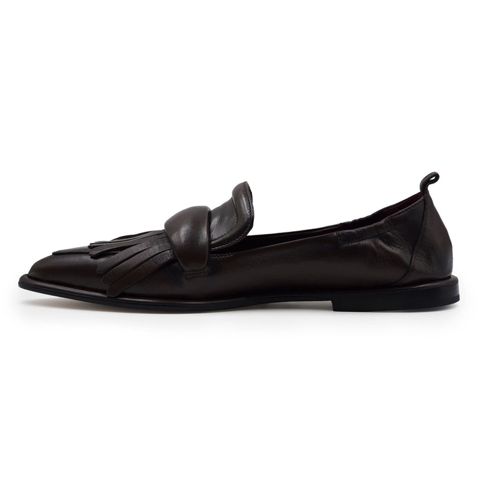 Mocassini Pomme D'Or Donna Espresso Frangia Lavorazione Bologna