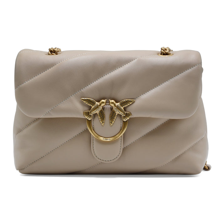 Pinko Women's Love Puff Classic Cl Bag in Beige Nappa Leather