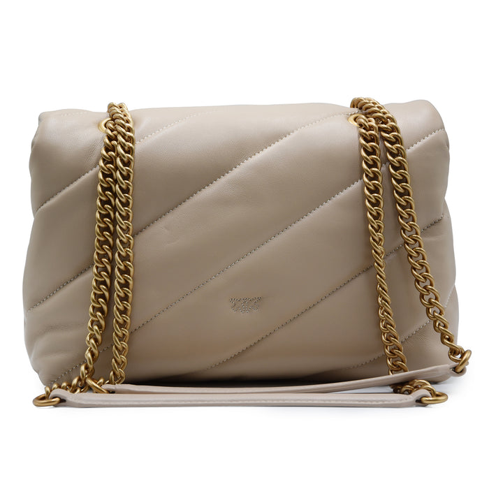 Pinko Women's Love Puff Classic Cl Bag in Beige Nappa Leather