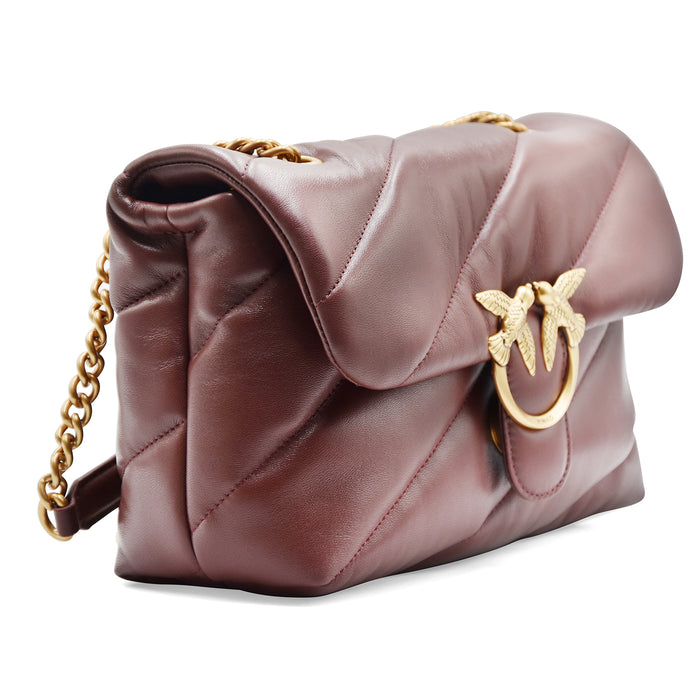 Pinko Love Puff Classic Cl Women's Bag Nappa Leather Burgundy Wine