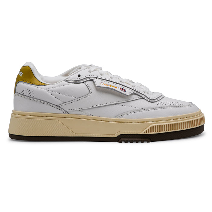 Sneakers Reebok Donna Club C Ltd Bianco Con Dettagli In Giallo