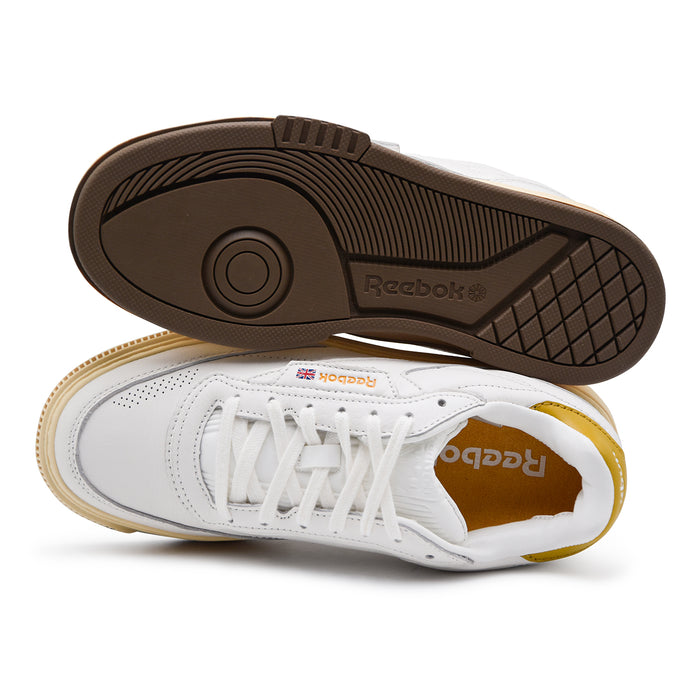 Sneakers Reebok Donna Club C Ltd Bianco Con Dettagli In Giallo