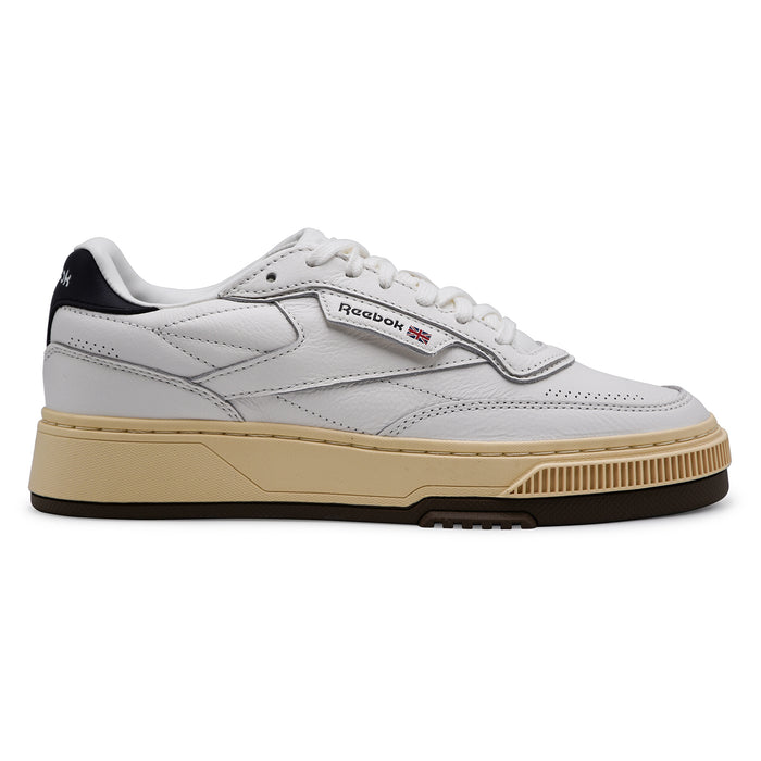 Sneakers Reebok Donna Club C Ltd Pelle Bianco Con Tallone Nero