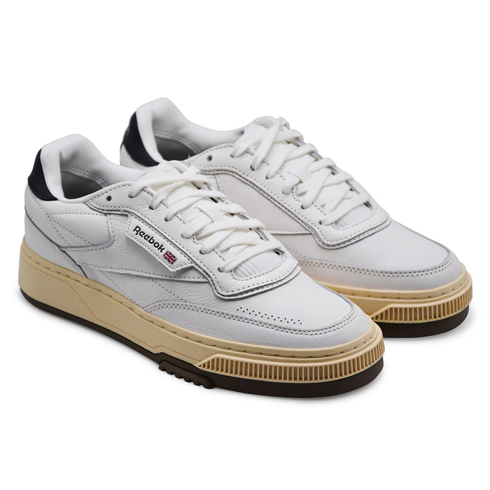 Sneakers Reebok Donna Club C Ltd Pelle Bianco Con Tallone Nero