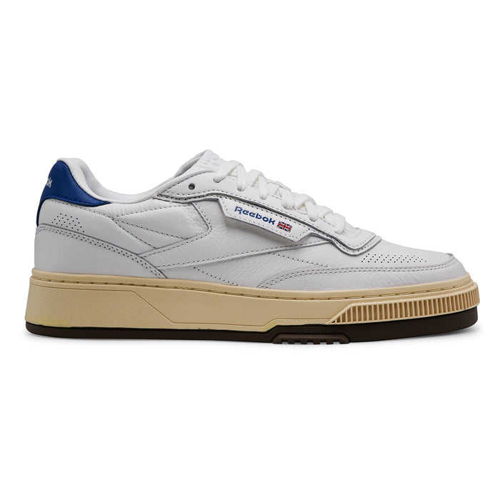 Sneakers Reebok Uomo Club C Ltd Vintage Bianca Con Dettagli Blu