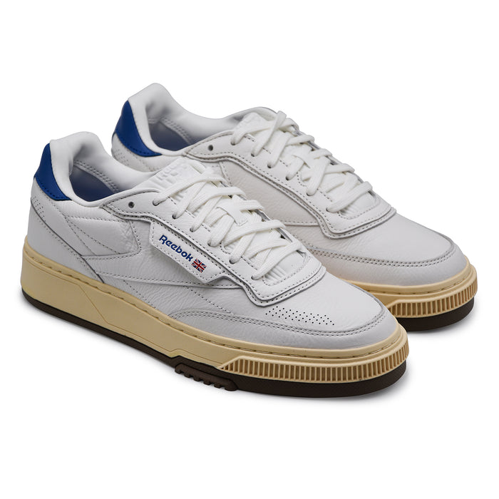 Sneakers Reebok Uomo Club C Ltd Vintage Bianca Con Dettagli Blu