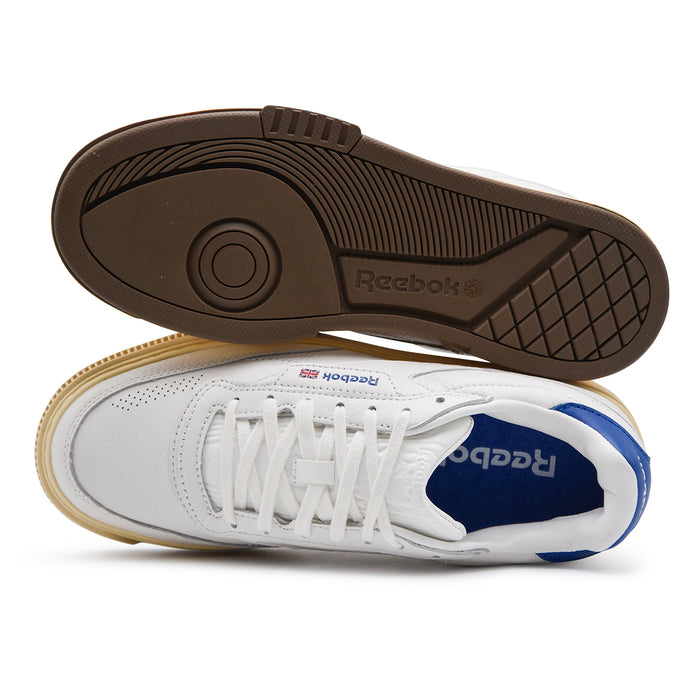 Sneakers Reebok Uomo Club C Ltd Vintage Bianca Con Dettagli Blu