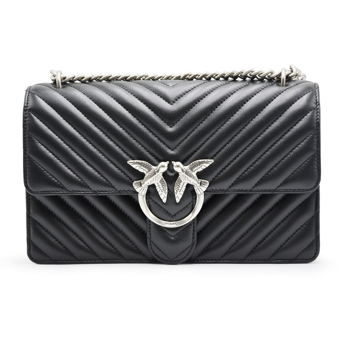 Borsa Pinko Donna Love One Classic Nero Love Birds Diamond Cut