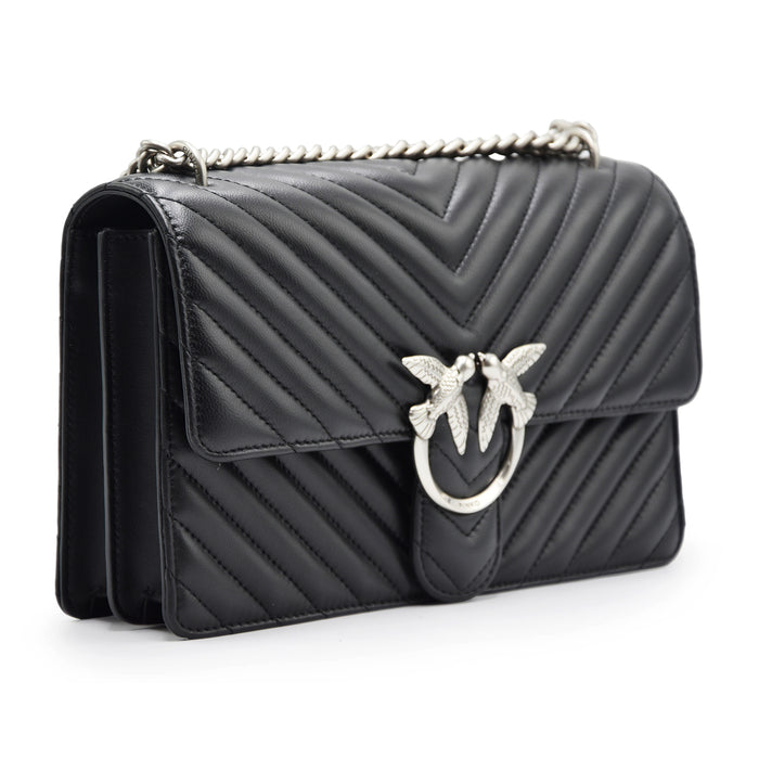 Borsa Pinko Donna Love One Classic Nero Love Birds Diamond Cut