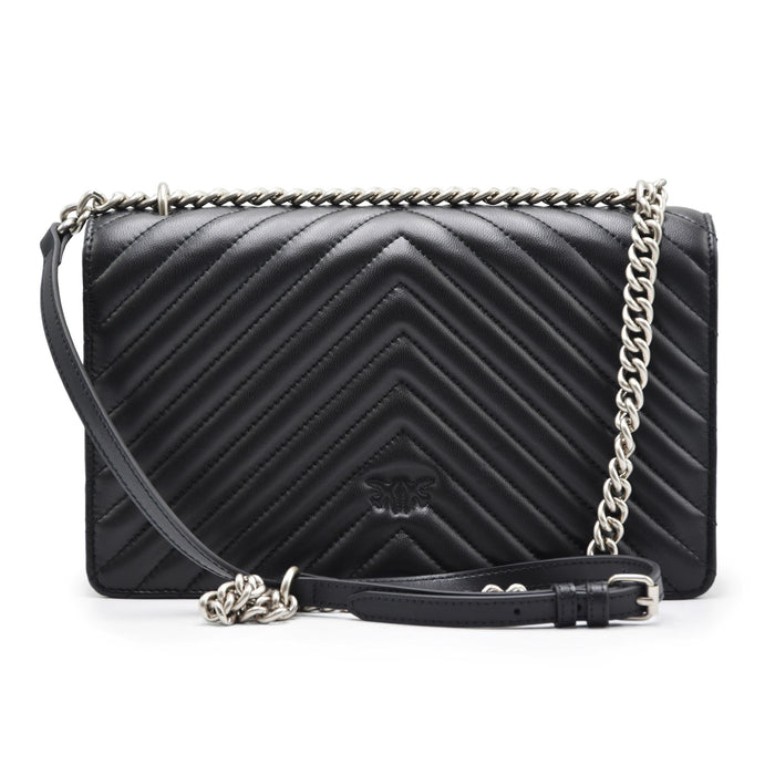 Borsa Pinko Donna Love One Classic Nero Love Birds Diamond Cut