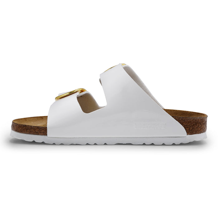 Sandali Birkenstock Arizona Donna Big Buckle Verniciato Bianco