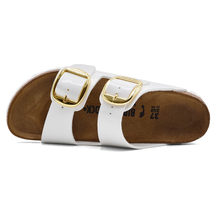 Sandali Birkenstock Arizona Donna Big Buckle Verniciato Bianco