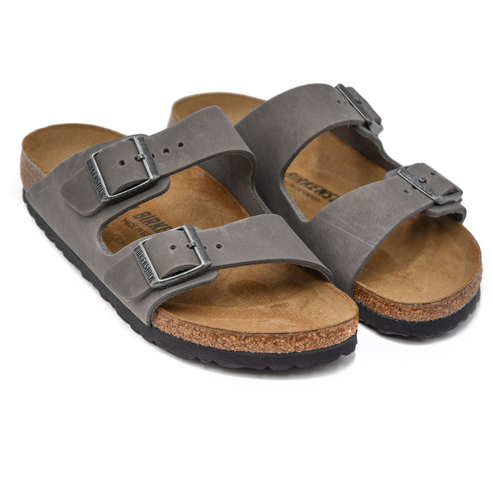 Birkenstock Arizona Cuoio Sandali Birkenstock Arizona Grigio