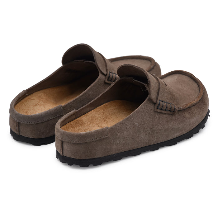 Sabot Birkenstock Donna Grigio Cemento In Stile Mocassino