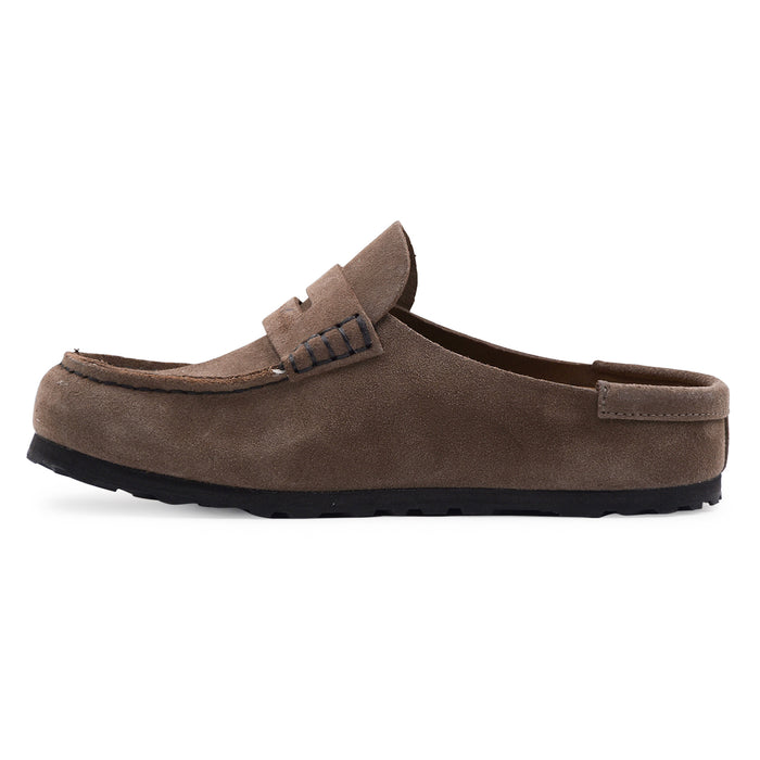 Sabot Birkenstock Donna Grigio Cemento In Stile Mocassino