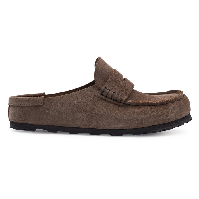 Sabot Birkenstock Donna Grigio Cemento In Stile Mocassino