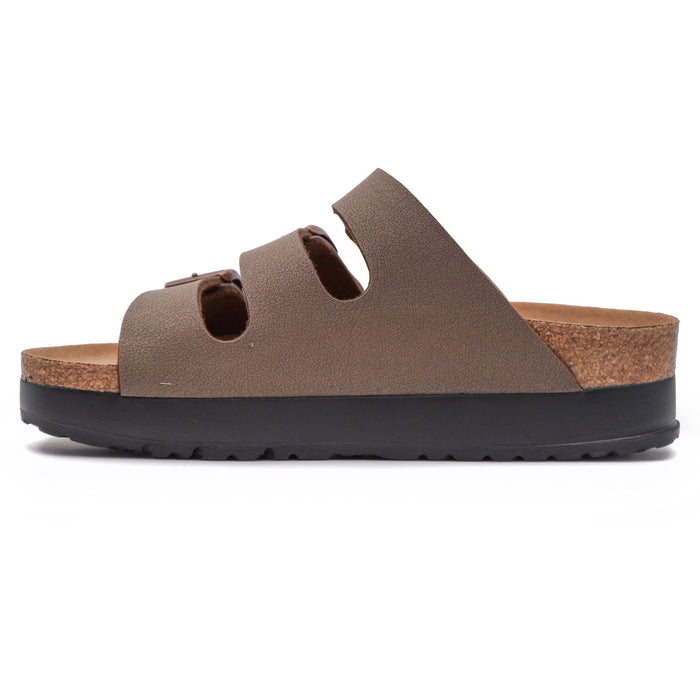 Sandali Birkenstock Papillio Donna Mocca Platform Tre Fasce