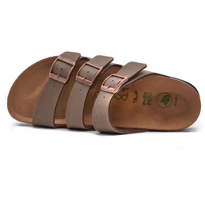 Sandali Birkenstock Papillio Donna Mocca Platform Tre Fasce