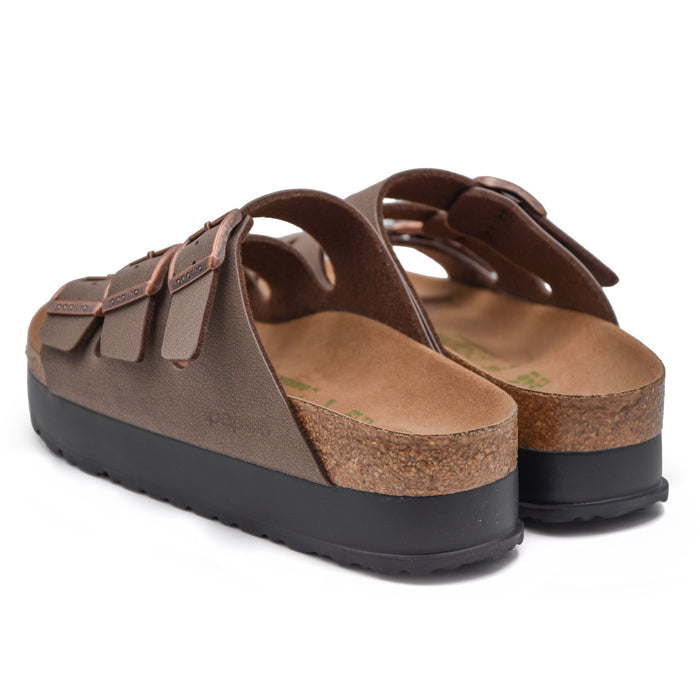 Sandali Birkenstock Papillio Donna Mocca Platform Tre Fasce