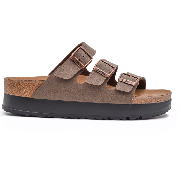 Sandali Birkenstock Papillio Donna Mocca Platform Tre Fasce