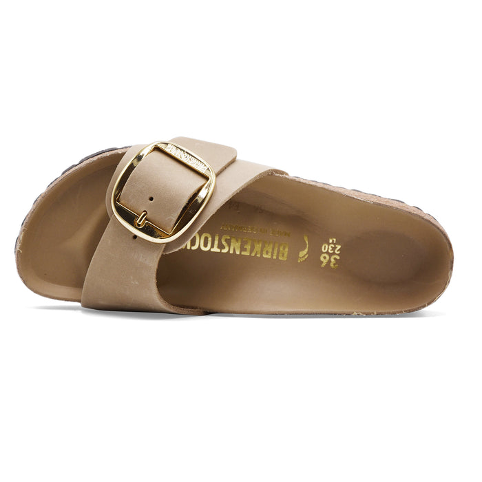 Birkenstock Madrid Big Buckle Tobacco Brown Oiled Leather Sandals