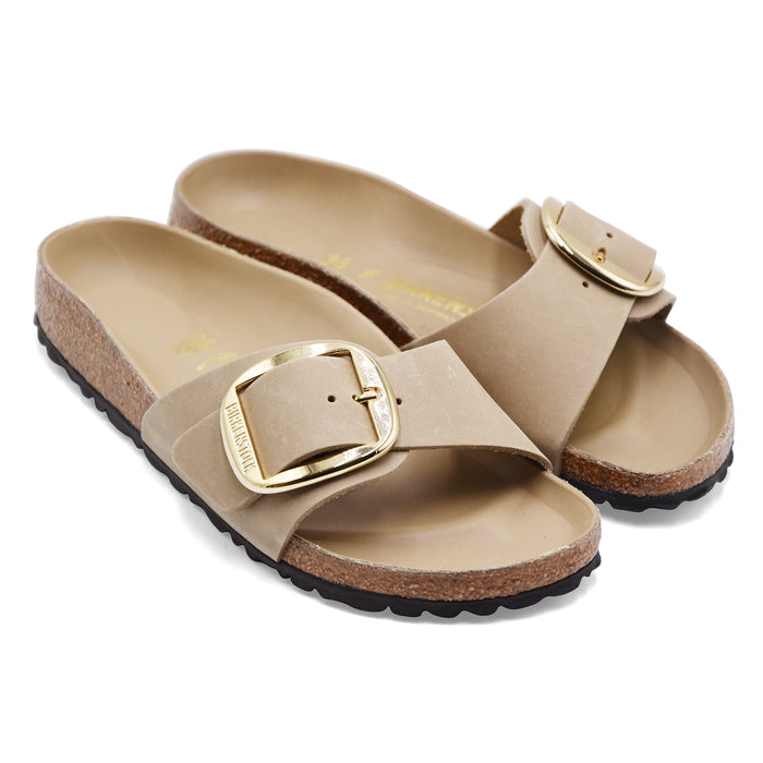 Birkenstock Madrid Big Buckle Tobacco Brown Oiled Leather Sandals