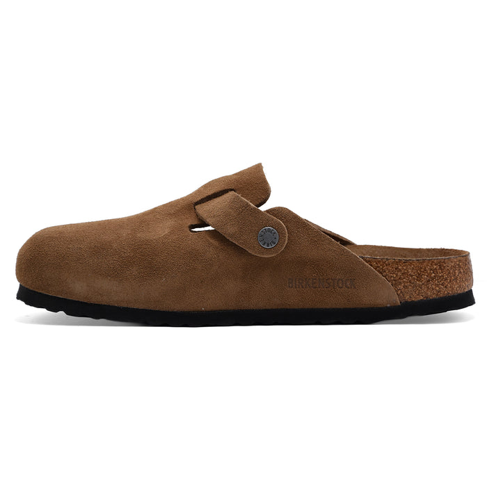 Sabot Birkenstock Boston Uomo Soft Footbed Marrone Dark Tea Tonal