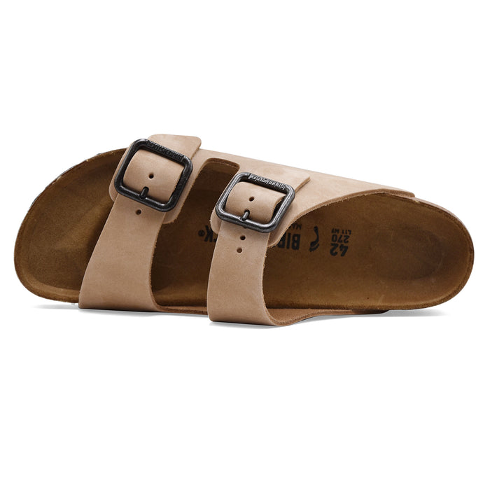 Men's Birkenstock Arizona Wire Buckle Sandals Beige Casual Look