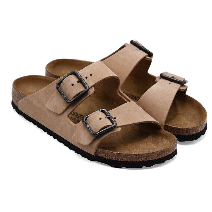 Men's Birkenstock Arizona Wire Buckle Sandals Beige Casual Look