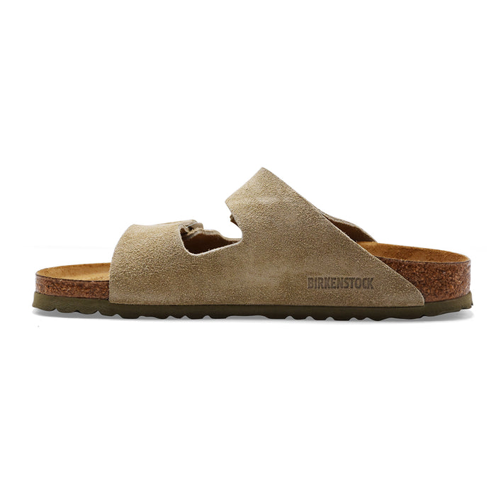 Birkenstock Arizona Men's Suede Sandals Faded Khaki