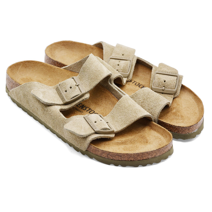 Birkenstock Arizona Men's Suede Sandals Faded Khaki