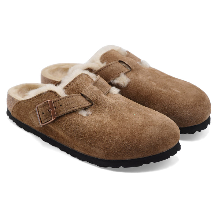 Birkenstock Donna Sabot Boston VL/ Shearling Dark Tea Con Teddy