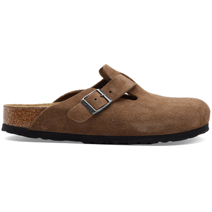 Sabot Donna Birkenstock Boston BS Dark Tea In Camoscio Marrone