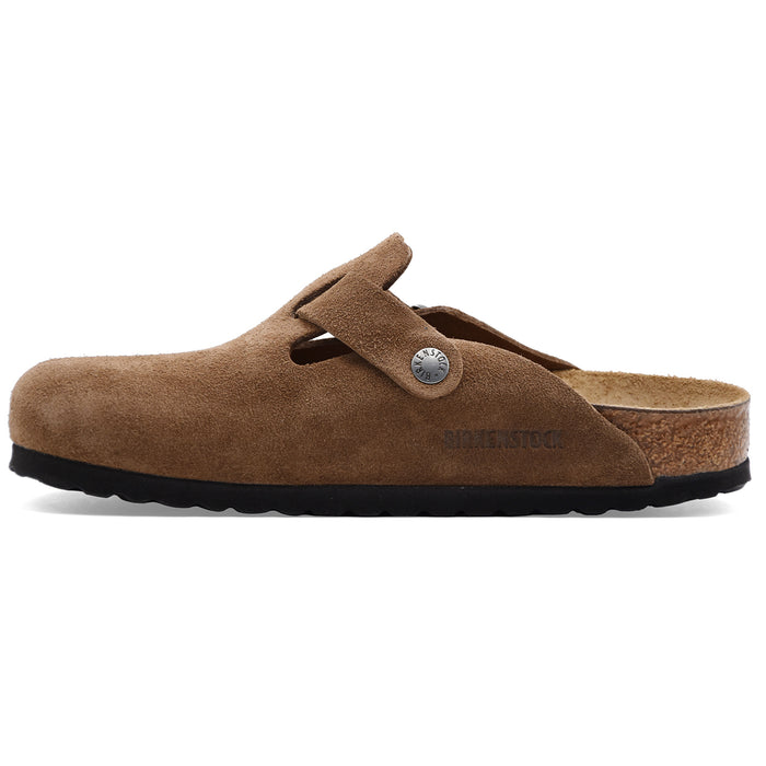 Sabot Donna Birkenstock Boston BS Dark Tea In Camoscio Marrone