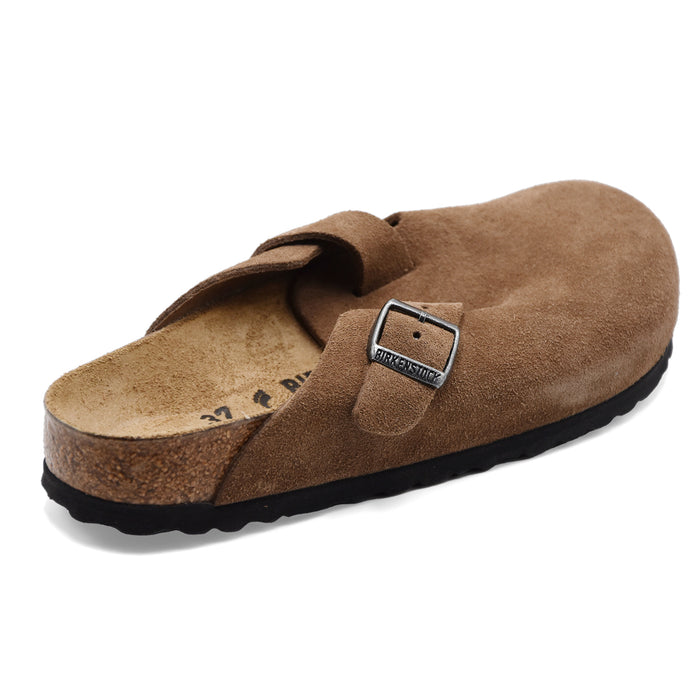 Sabot Donna Birkenstock Boston BS Dark Tea In Camoscio Marrone