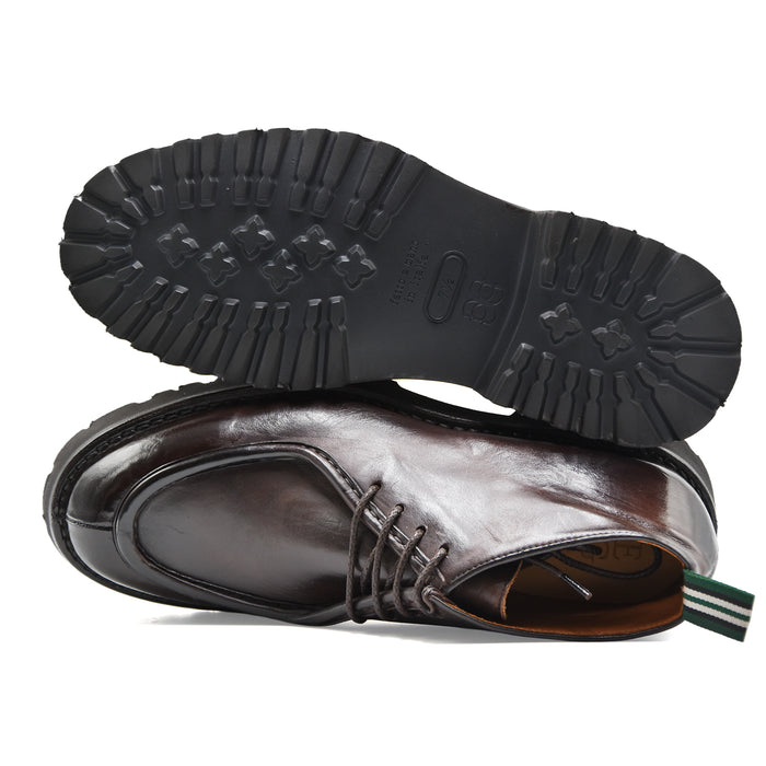 Allacciata Green George Uomo Norvegese Pelle Maremma Marrone