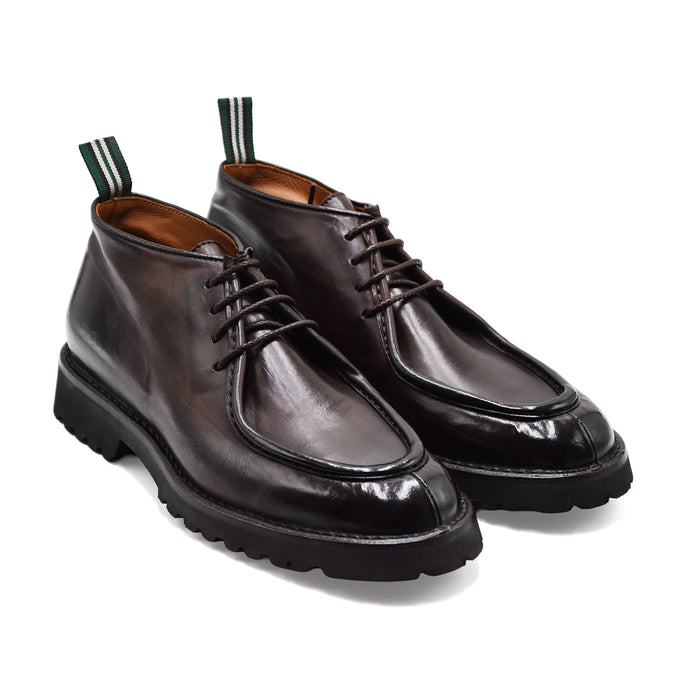 Allacciata Green George Uomo Norvegese Pelle Maremma Marrone