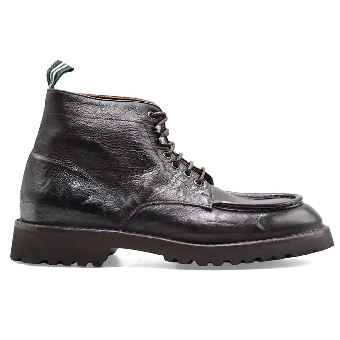 Anfibi Green George Uomo 1038 In Pelle Marrone Effetto Vintage