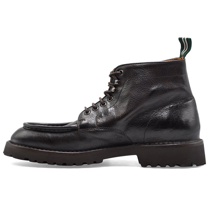Anfibi Green George Uomo 1038 In Pelle Marrone Effetto Vintage