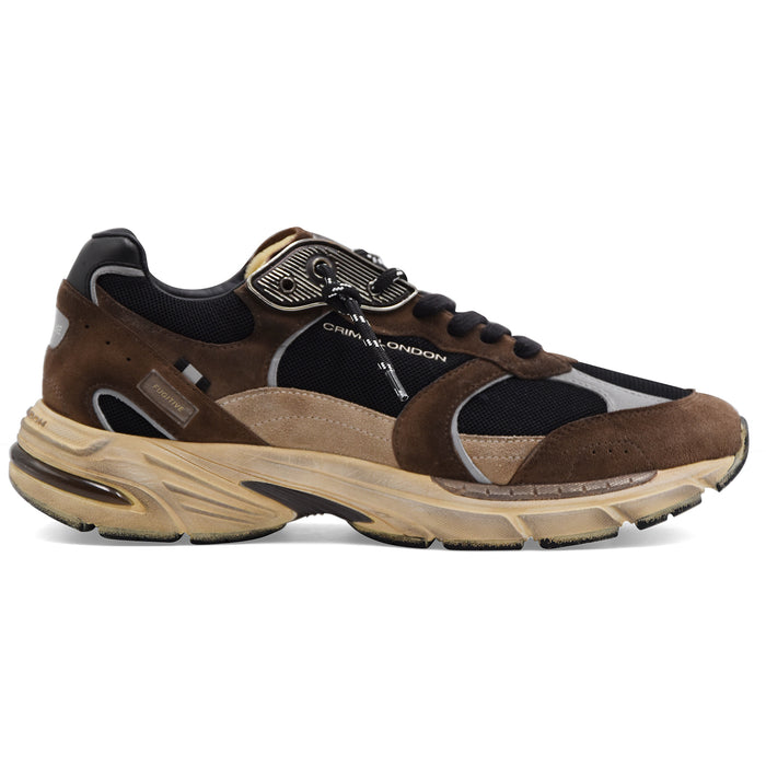 Sneakers Crime London Fugitive 9094 Uomo Suede In Marrone Nero