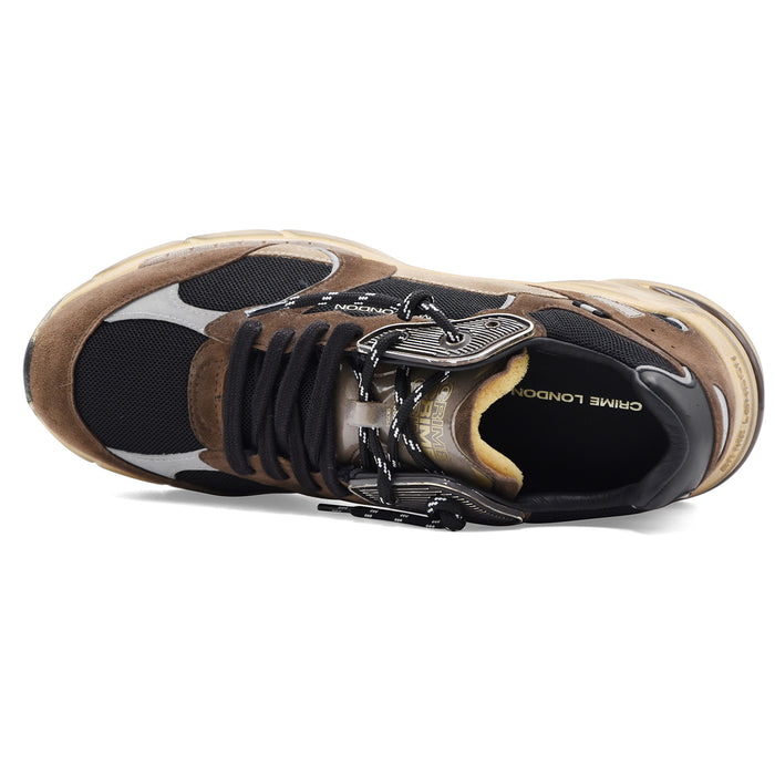 Sneakers Crime London Fugitive 9094 Uomo Suede In Marrone Nero