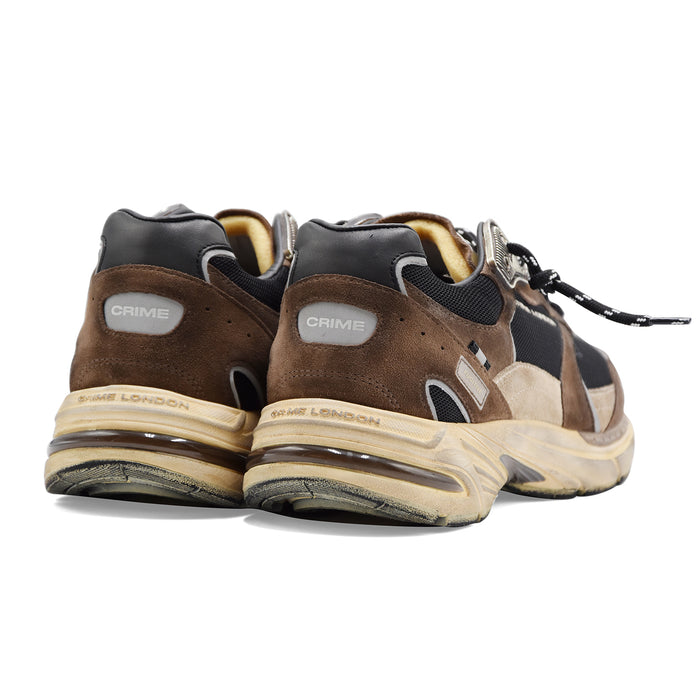 Sneakers Crime London Fugitive 9094 Uomo Suede In Marrone Nero