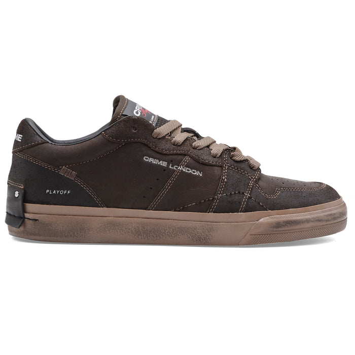 Sneakers Crime London Playoff Uomo Suede Marrone Made In Italy