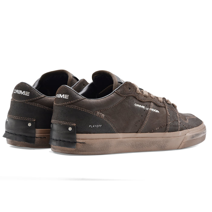 Sneakers Crime London Playoff Uomo Suede Marrone Made In Italy